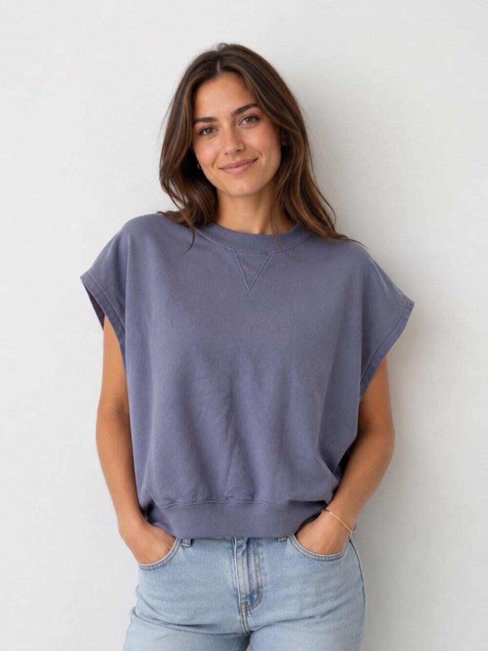 Madewell Cotton Short-Sleeve Relaxed Sweatshirt
